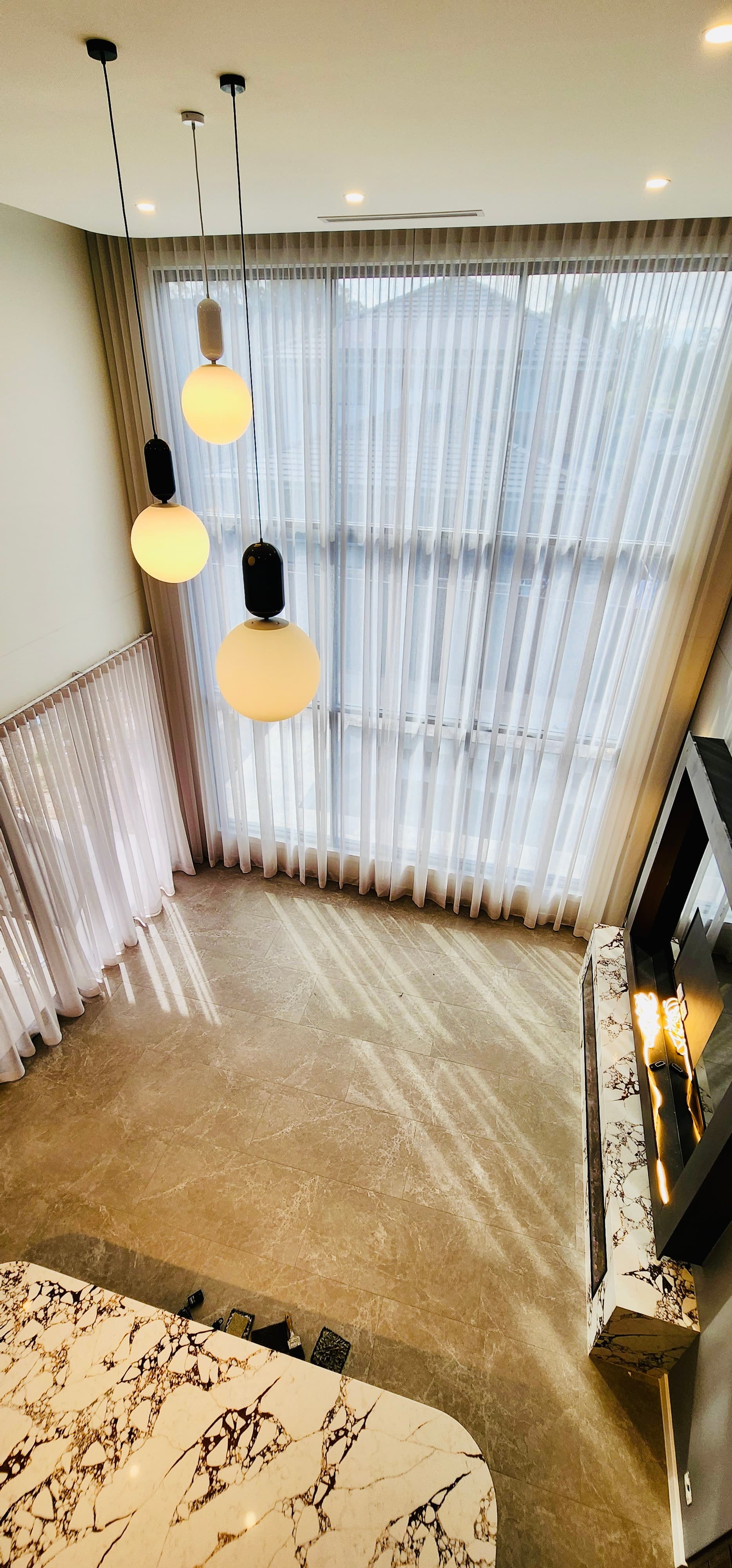 White Sheer and Blockout Double Curtains in Leppington, Sydney