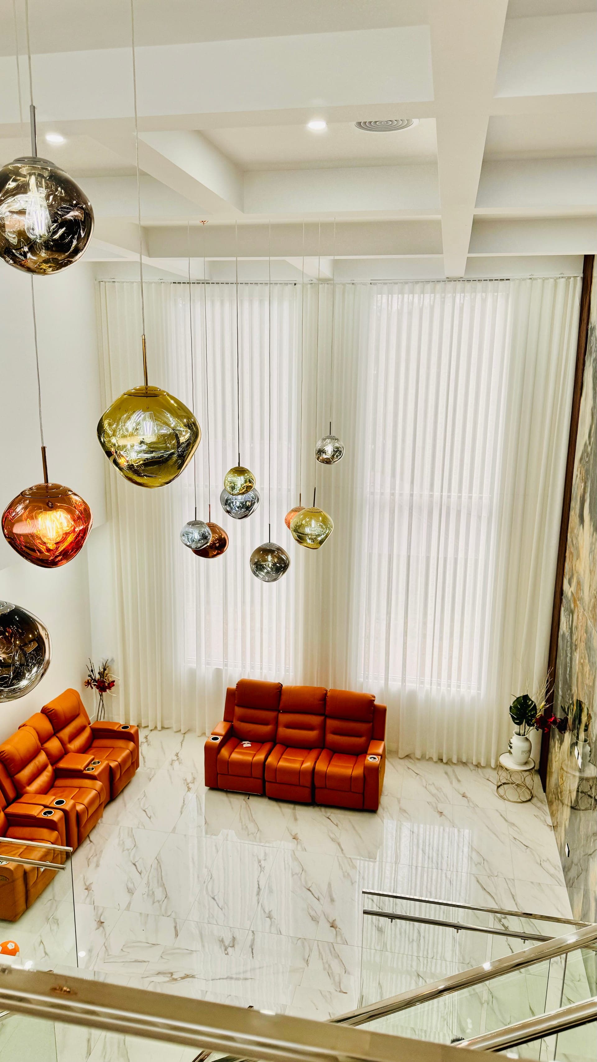 6 Metre High White Sheer Curtains in North Kellyville, Sydney
